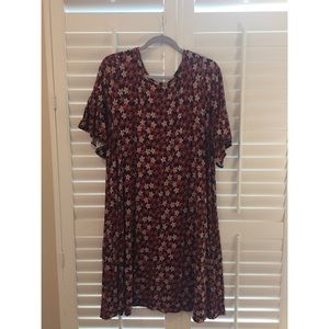 LOFT floral swing dress